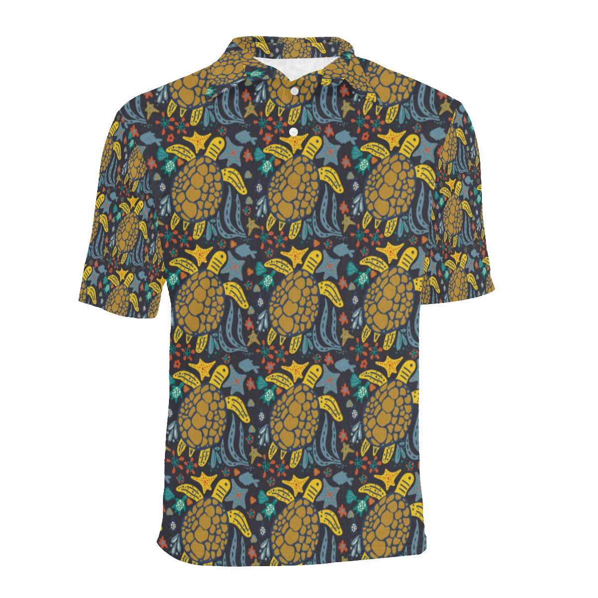 Sea Turtle Pattern Print Design T03 Men Polo Shirt