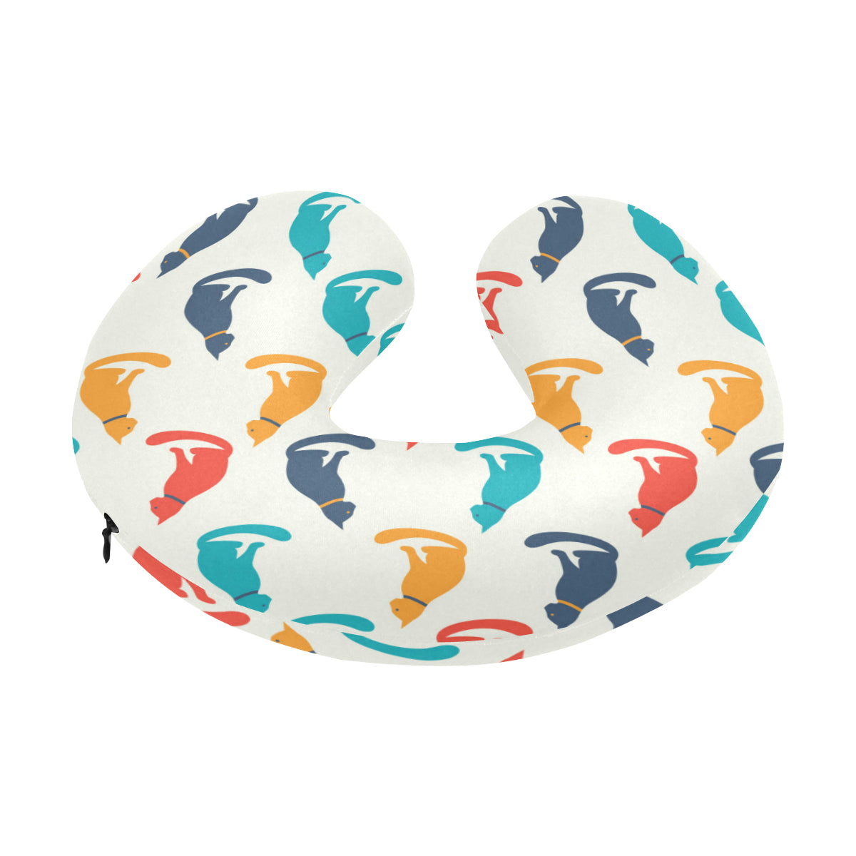 Cat Pattern Print Design 03 U-Shaped Travel Neck Pillow