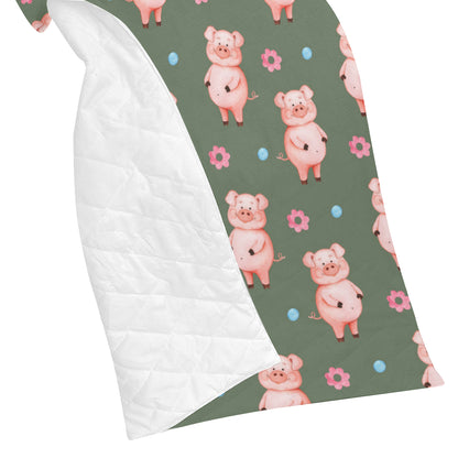 Pig Pattern Print Design 03 Premium Quilt