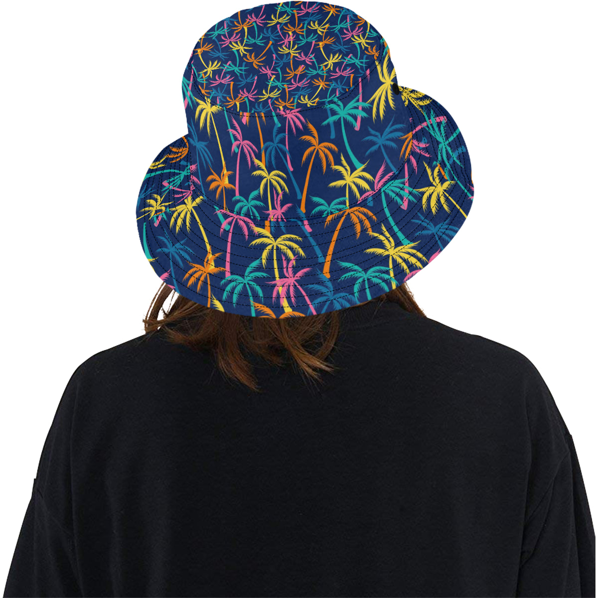 Palm Tree Pattern Print Design PT013 Unisex Bucket Hat