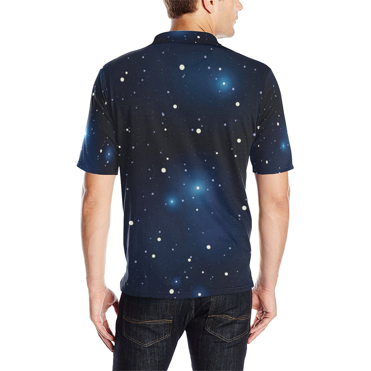 Night sky Pattern Print Design A02 Men Polo Shirt