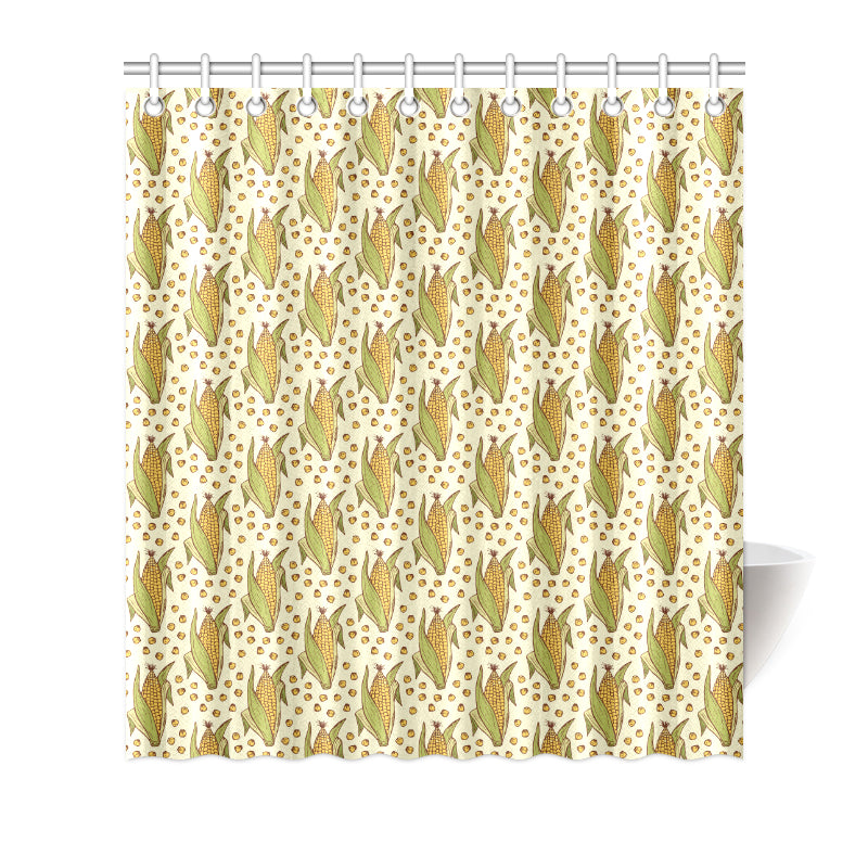 Corn Pattern Print Design 01 Shower Curtain