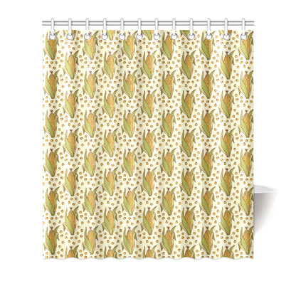 Corn Pattern Print Design 01 Shower Curtain