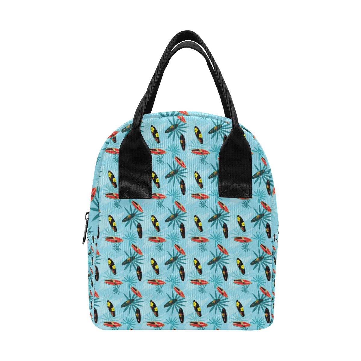 Surfboard Themed Pattern Insulated Lunch Bag
