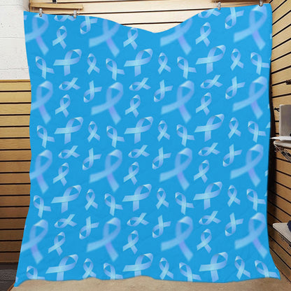 Prostate cancer Pattern Print Design A01 Premium Quilt