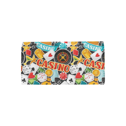 Casino Pattern Print Design 03 Women's Trifold Wallet
