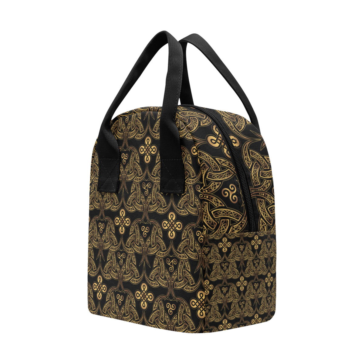 Celtic Knot Gold Design Insulated Lunch Bag