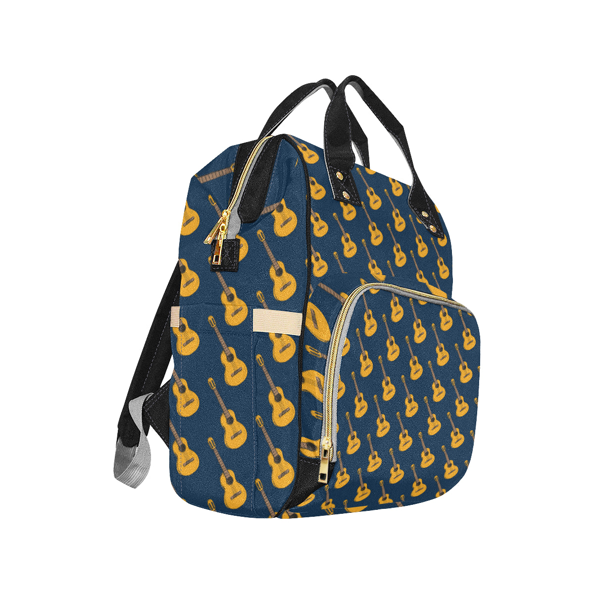 Acoustic Guitar Pattern Print Design 04 Diaper Bag Backpack