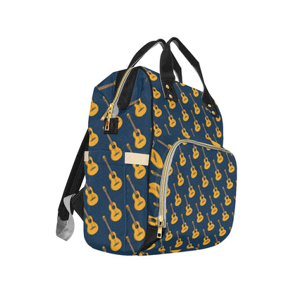 Acoustic Guitar Pattern Print Design 04 Diaper Bag Backpack