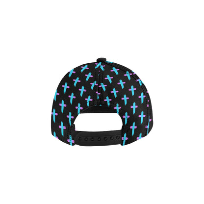 Christian Cross neon Pattern Snapback Cap