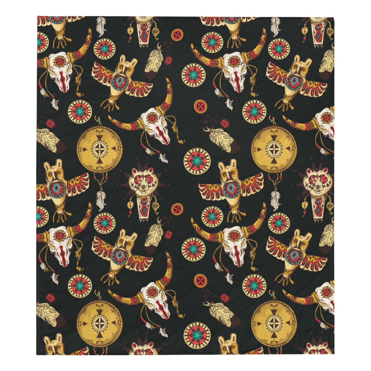 Native American Symbol Pattern Premium Quilt