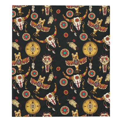 Native American Symbol Pattern Premium Quilt