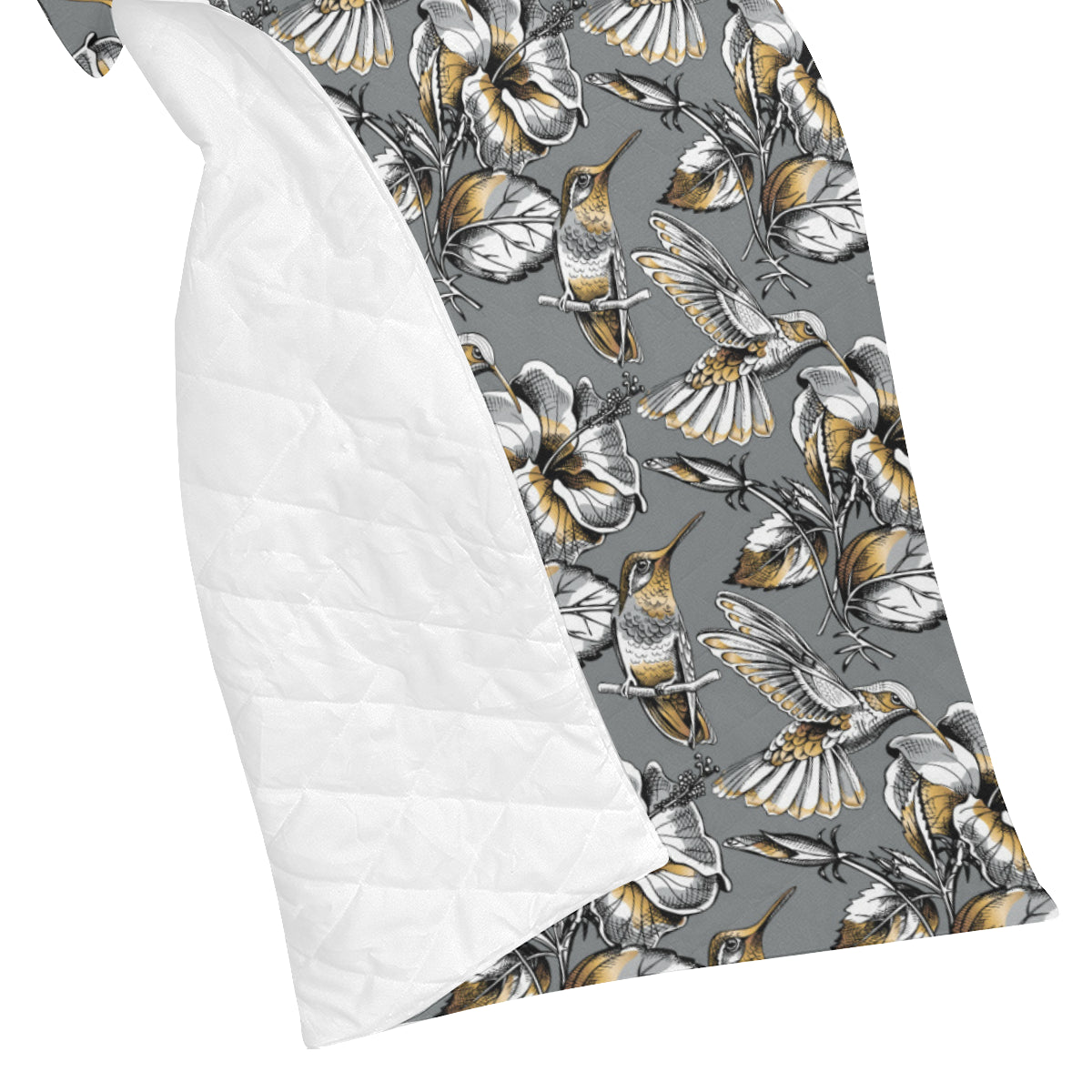 Hummingbird Pattern Print Design 02 Premium Quilt