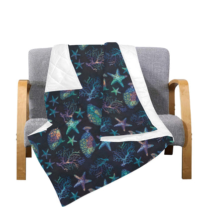 Starfish Pattern Print Design 01 Premium Quilt