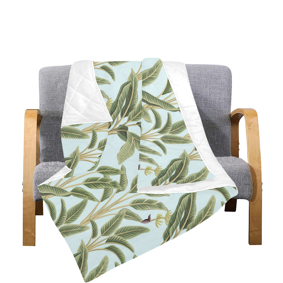Banana Leaf Pattern Print Design BL03 Premium Quilt