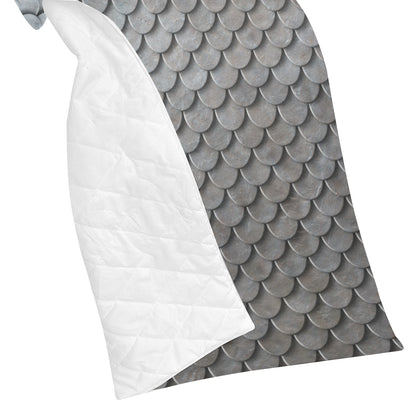 Armor Scales Pattern Print Design 03 Premium Quilt