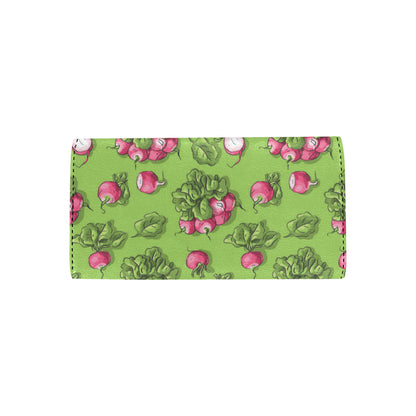 Radish Pattern Print Design A05 Women's Trifold Wallet
