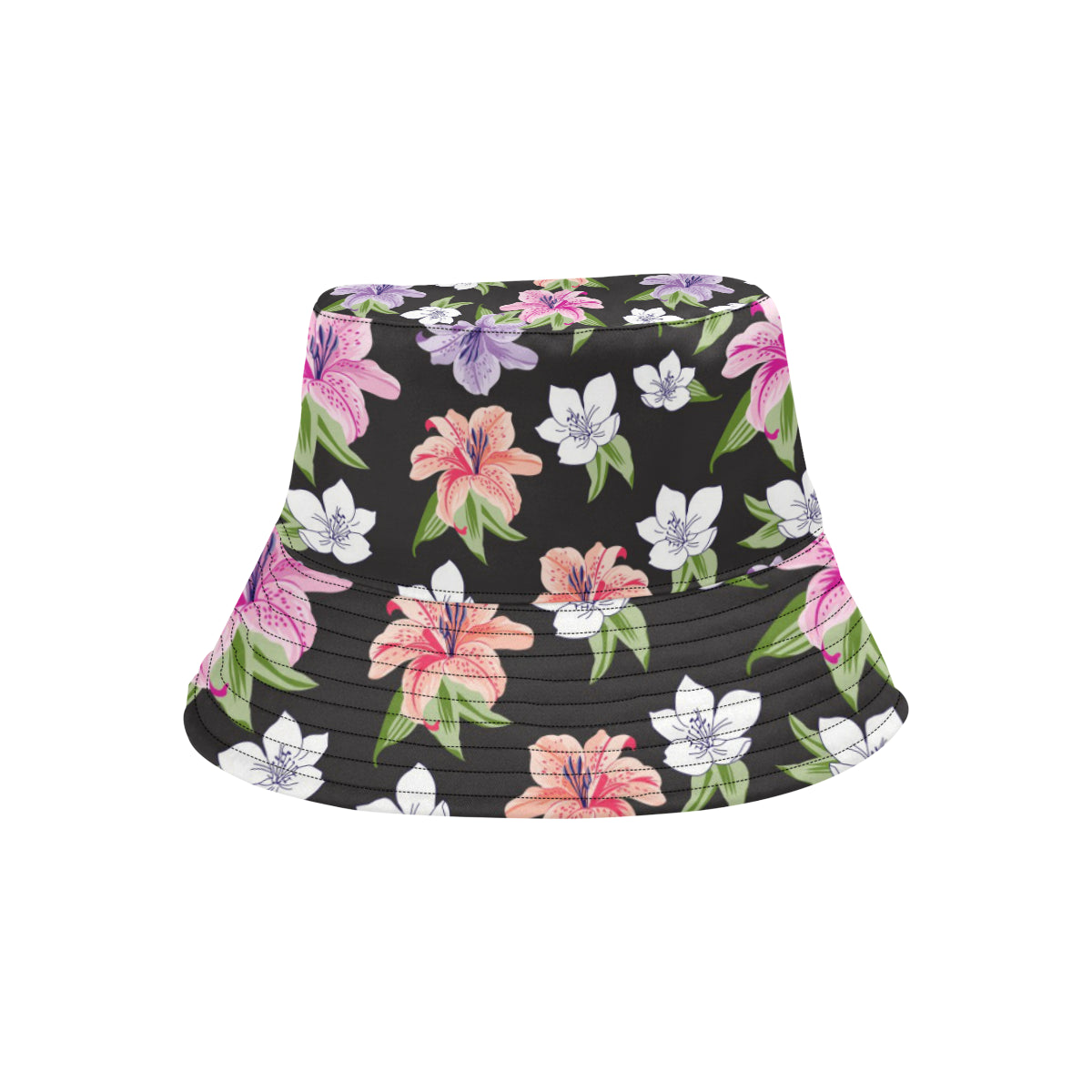 Lily Pattern Print Design LY02 Unisex Bucket Hat