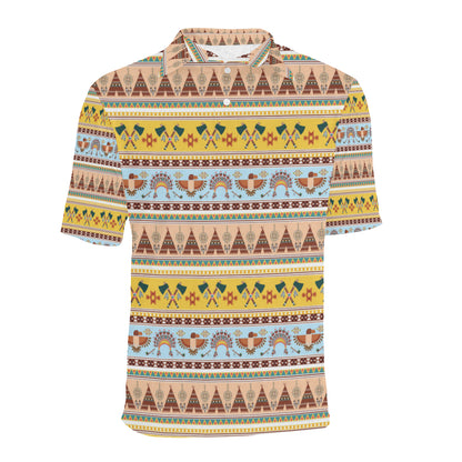 Native American Pattern Design Print Men Polo Shirt