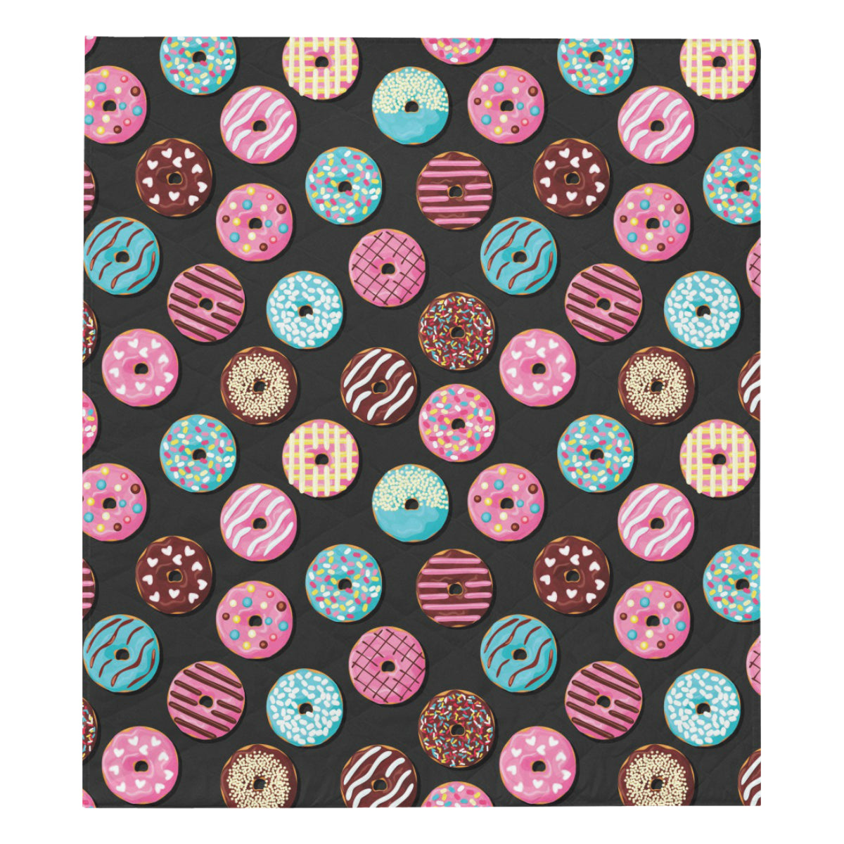 Donut Pattern Print Design DN02 Premium Quilt