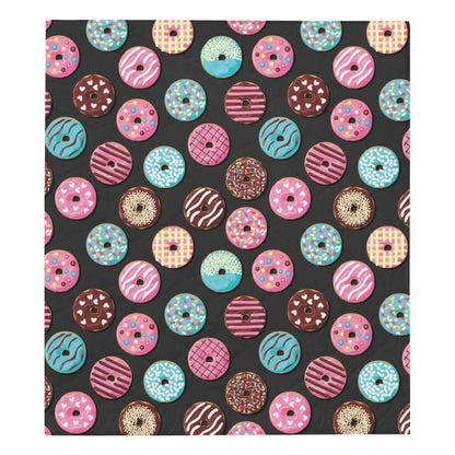 Donut Pattern Print Design DN02 Premium Quilt