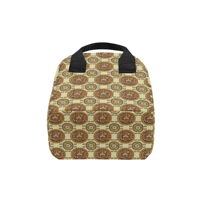 Calendar Aztec Themed Print Pattern Insulated Lunch Bag
