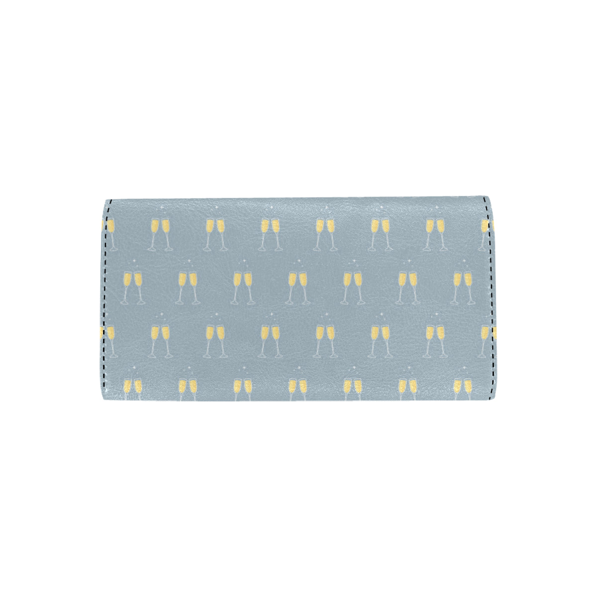 Champagne Pattern Print Design 03 Women's Trifold Wallet