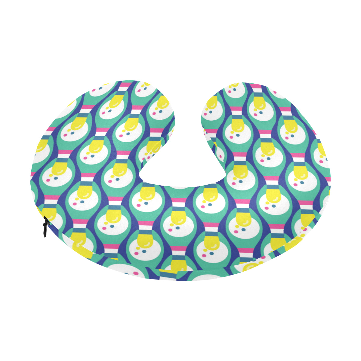 Bowling Pattern Print Design 04 U-Shaped Travel Neck Pillow