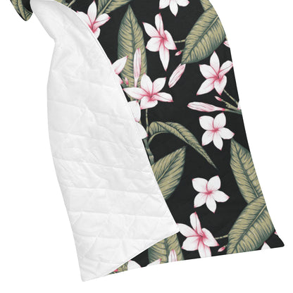 Plumeria Pattern Print Design PM021 Premium Quilt