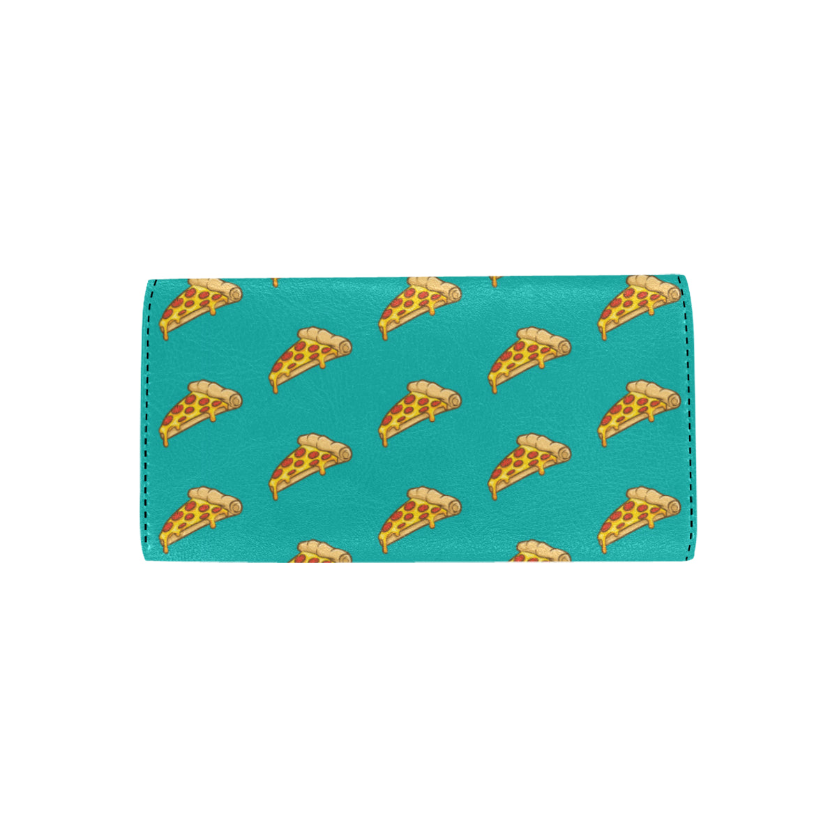 Pizza Pattern Print Design A03 Women's Trifold Wallet