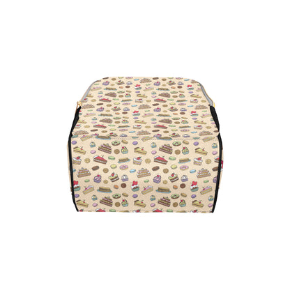 Cake Pattern Print Design 03 Diaper Bag Backpack