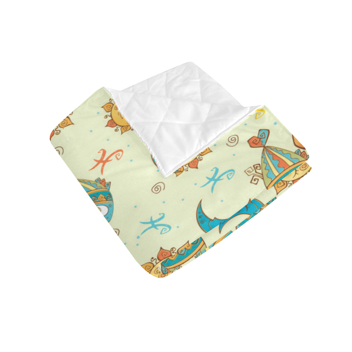 Pisces Pattern Print Design A03 Premium Quilt