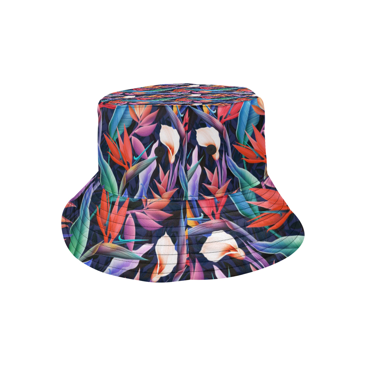 Tropical Flower Pattern Print Design TF023 Unisex Bucket Hat