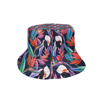 Tropical Flower Pattern Print Design TF023 Unisex Bucket Hat