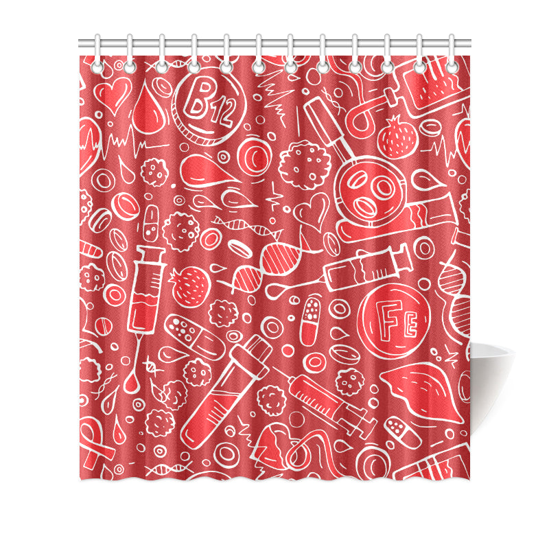 Phlebotomist Pattern Print Design A02 Shower Curtain