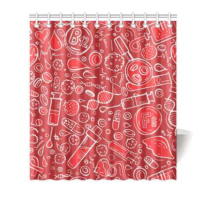Phlebotomist Pattern Print Design A02 Shower Curtain