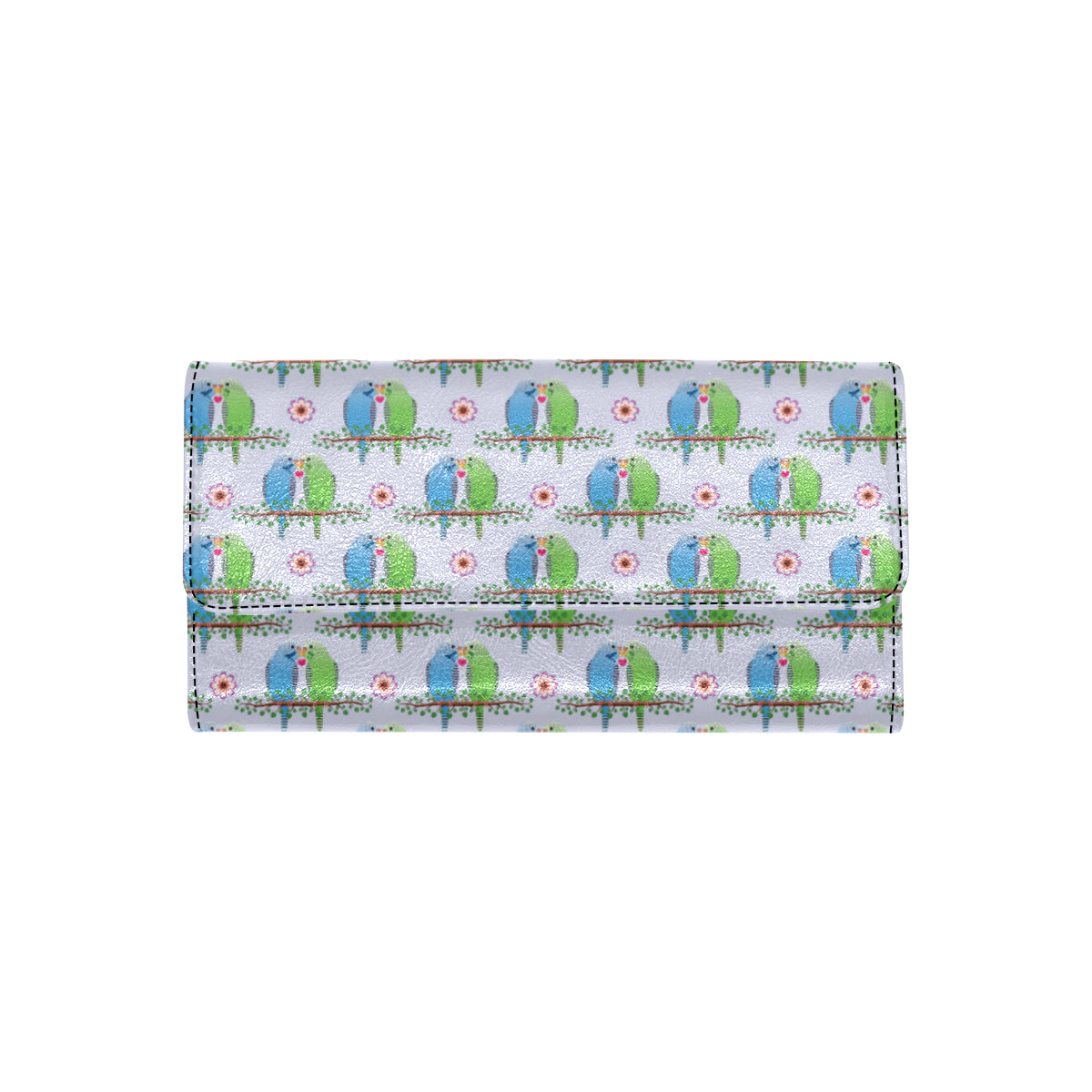Budgerigar Pattern Print Design 05 Women's Trifold Wallet