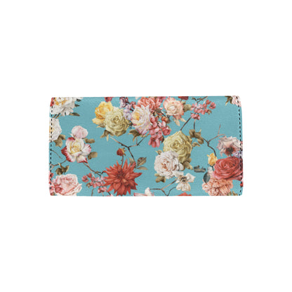 Summer Floral Pattern Print Design SF05 Women's Trifold Wallet