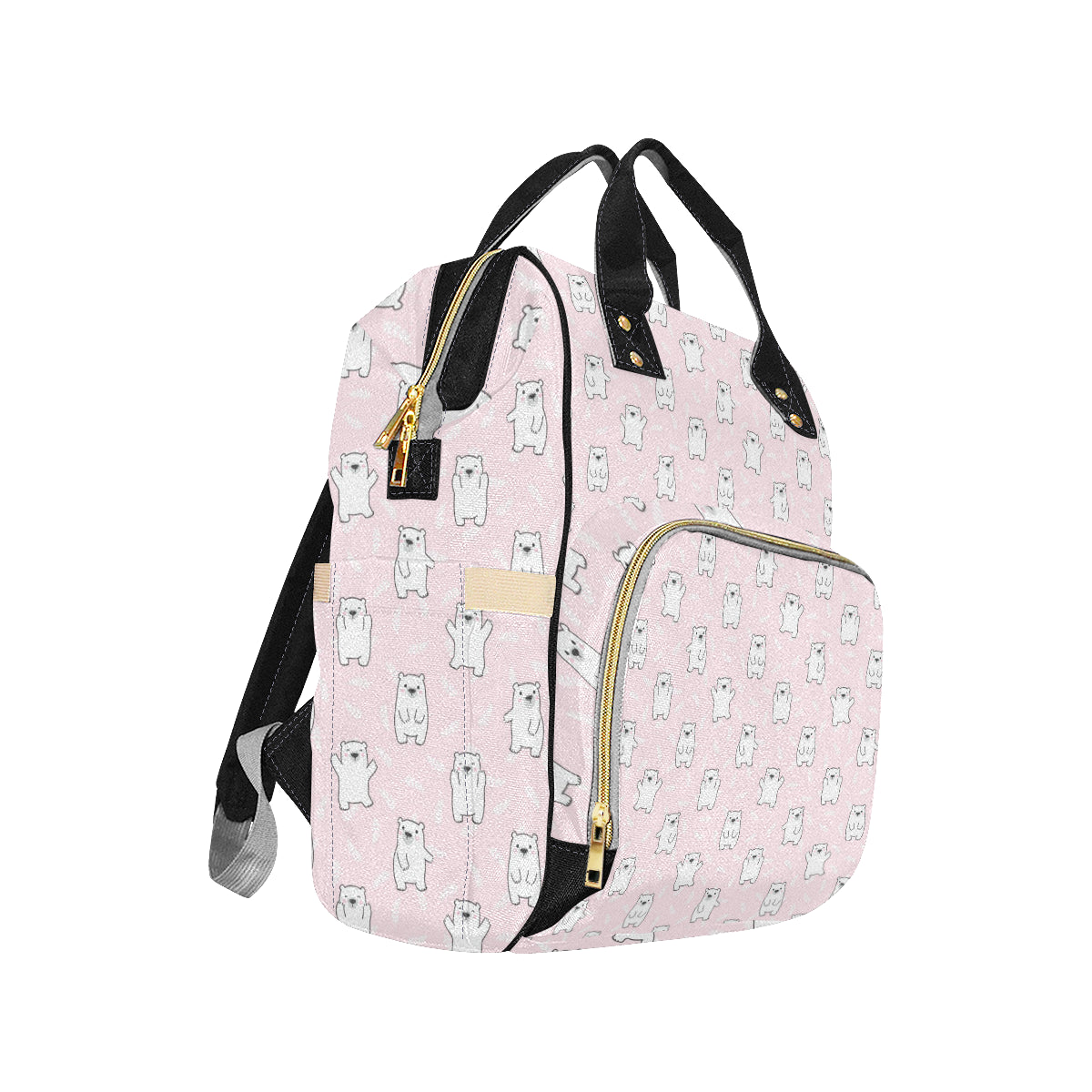 Polar Bear Pattern Print Design PB09 Diaper Bag Backpack