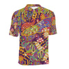 Funky Retro Pattern Print Design A04 Men Polo Shirt