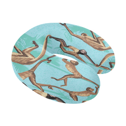 Monkey Pattern Print Design 04 U-Shaped Travel Neck Pillow