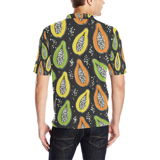 Papaya Pattern Print Design PP05 Men Polo Shirt