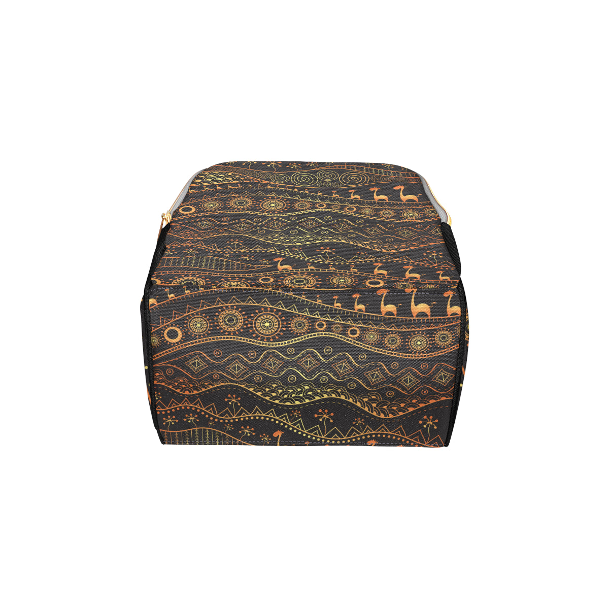 Gold African Design Diaper Bag Backpack