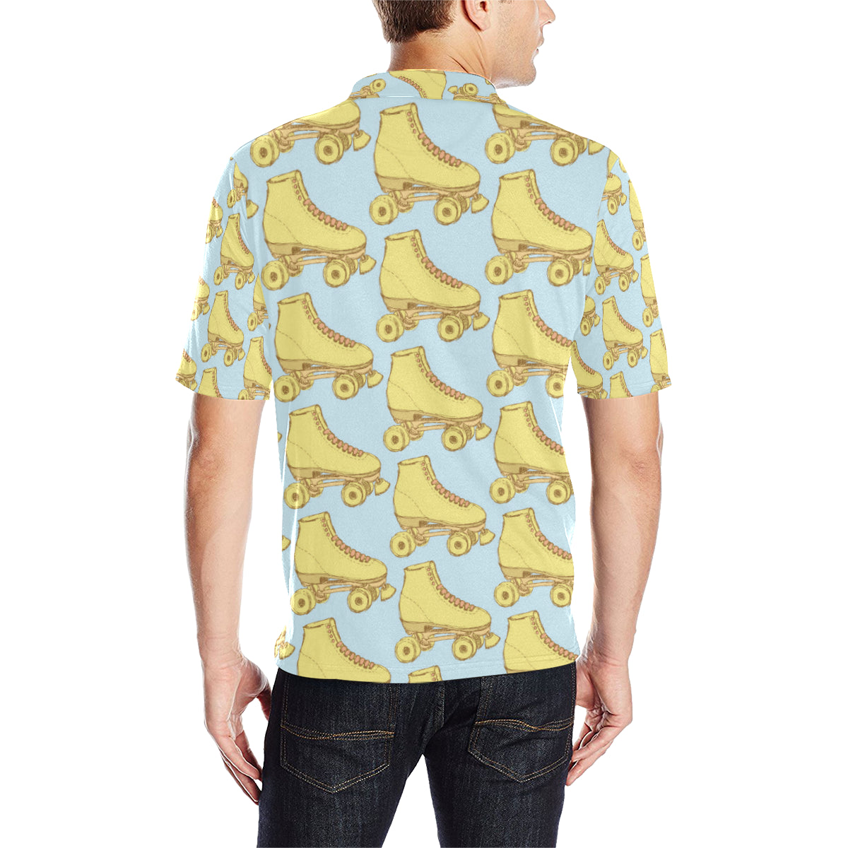 Roller skate Pattern Print Design A03 Men Polo Shirt