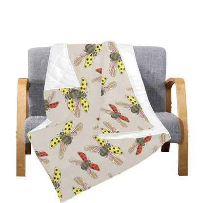 Ladybug Pattern Print Design 04 Premium Quilt