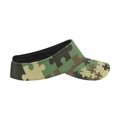 Puzzle Camo Pattern Print Design A03 Unisex Sun Visor