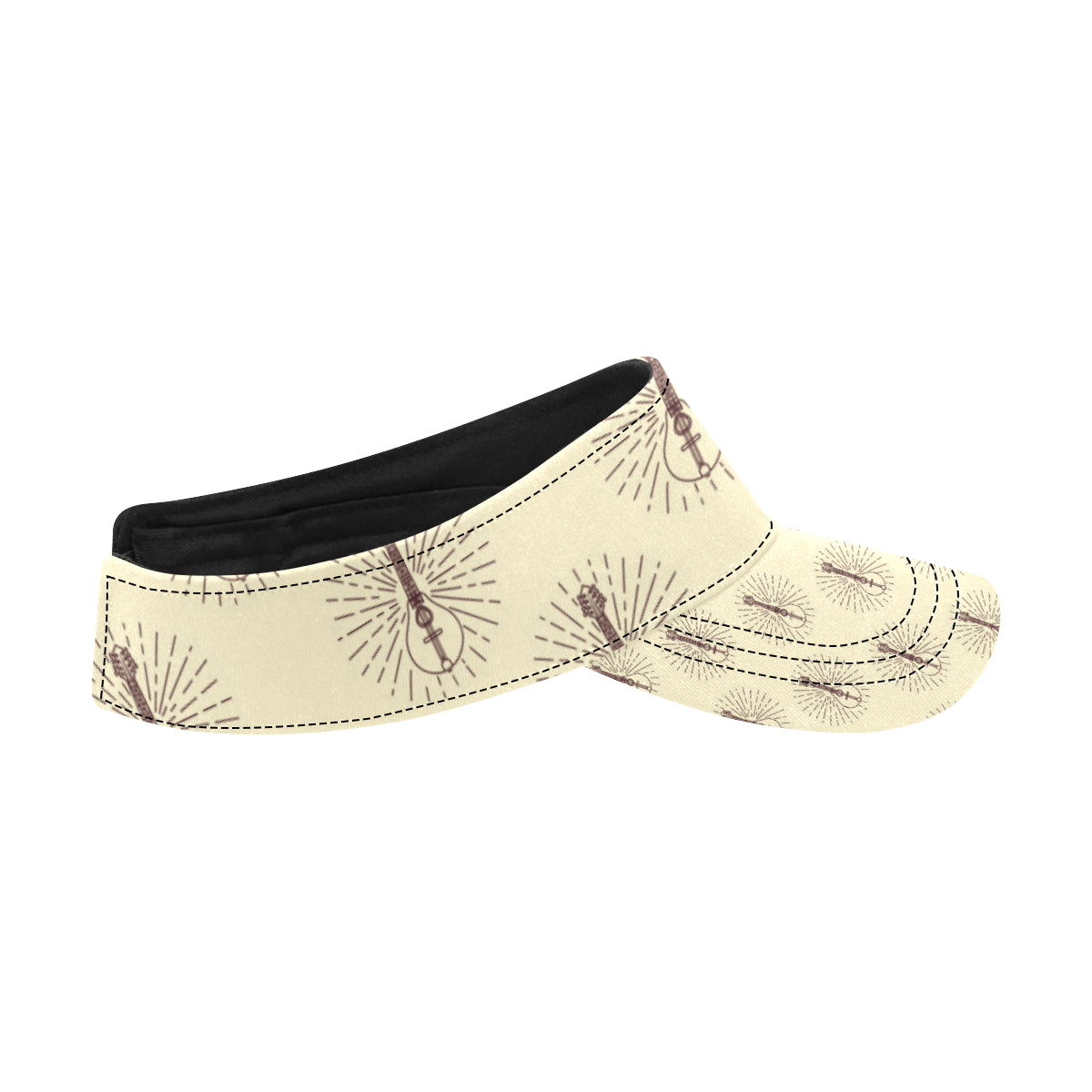 Mandolin Pattern Print Design 02 Unisex Sun Visor