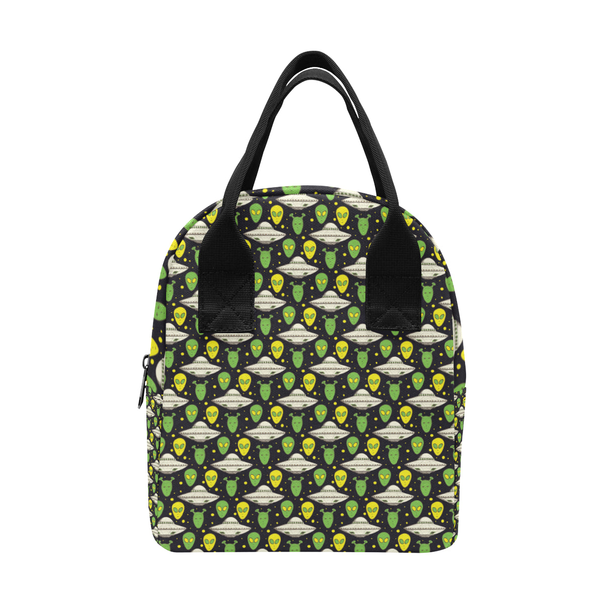 Alien UFO Pattern Insulated Lunch Bag