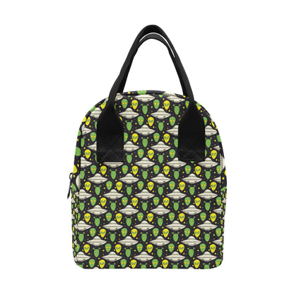 Alien UFO Pattern Insulated Lunch Bag