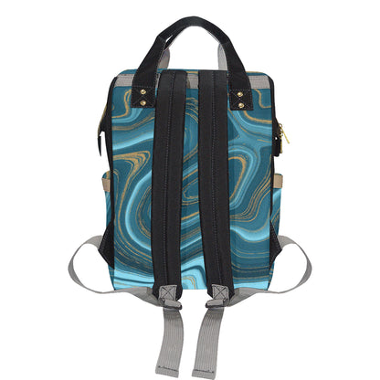 Liquid Pattern Print Design 04 Diaper Bag Backpack
